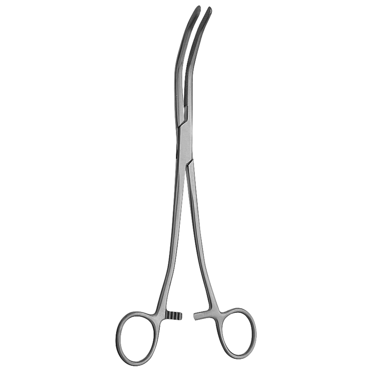 Herrick Kidney Clamp, Double-Anlged Jaws W/ Longitudinal Serrations, Straight, 9 1/2" (24.0 Cm)
